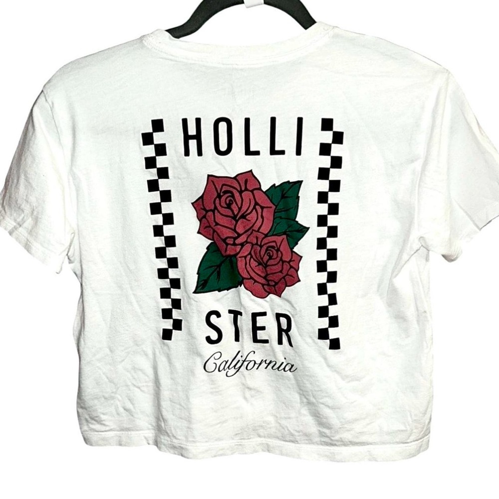 Hollister Co. | Embroidered Rose Crop Tee